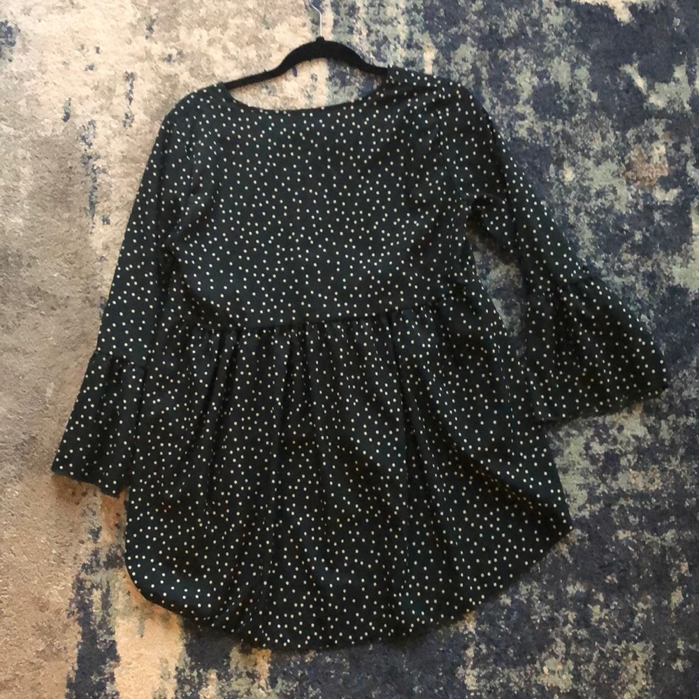 Green with White Polka Dots High-Low Top - Picture 8 of 8